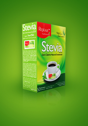 replaze naturale with extracts from stevia plant for calorie free sweetener